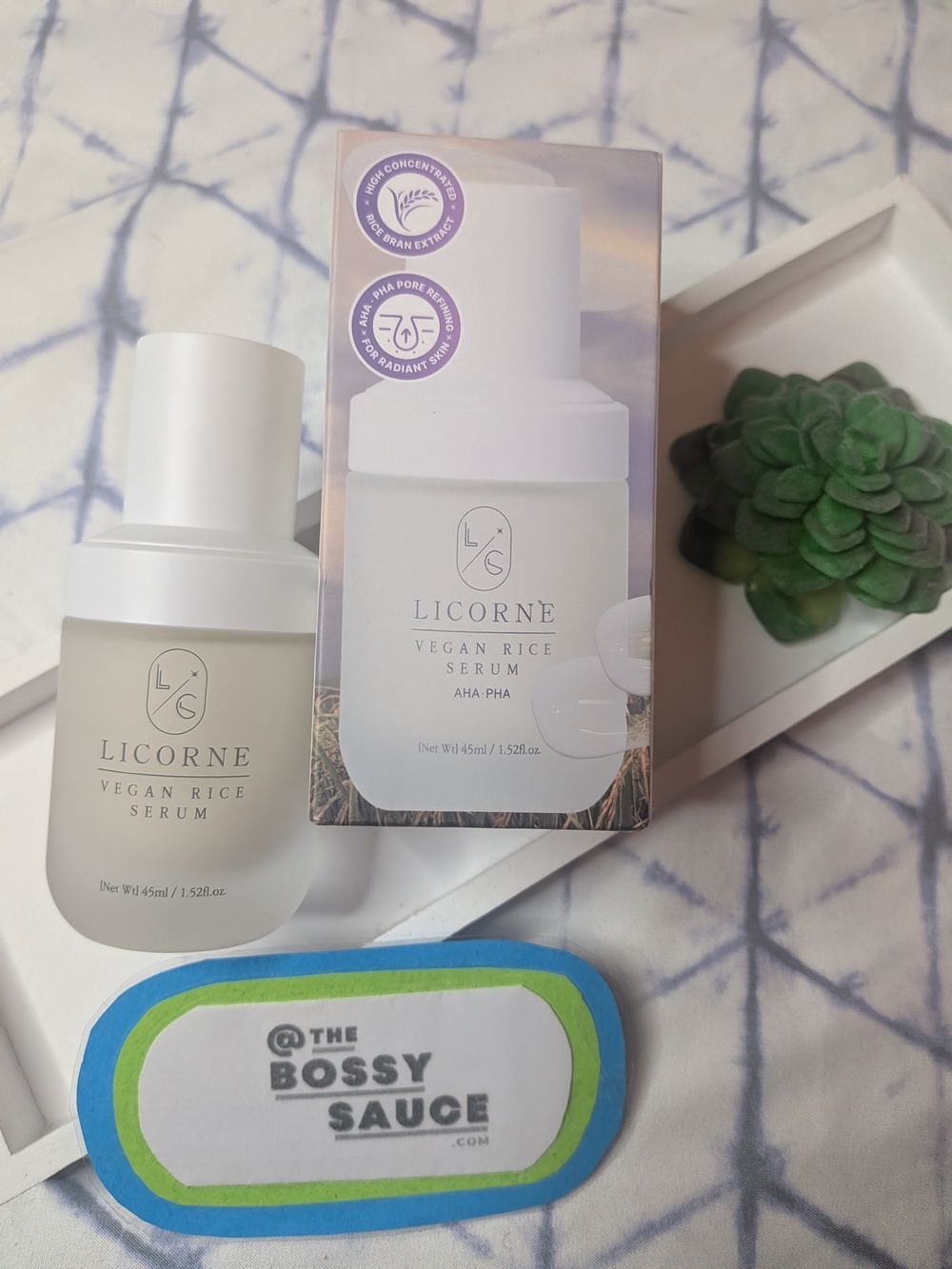 🌸 Licorne Vegan Rice Serum AHA + PHA K-Beauty 45 ML NWT